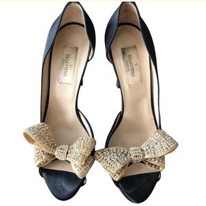 Valentino Shoes - VALENTINO satin crystal couture bow d’orsay pumps Valentino Shoes - VALENTINO satin crystal couture bow d’orsay pumps